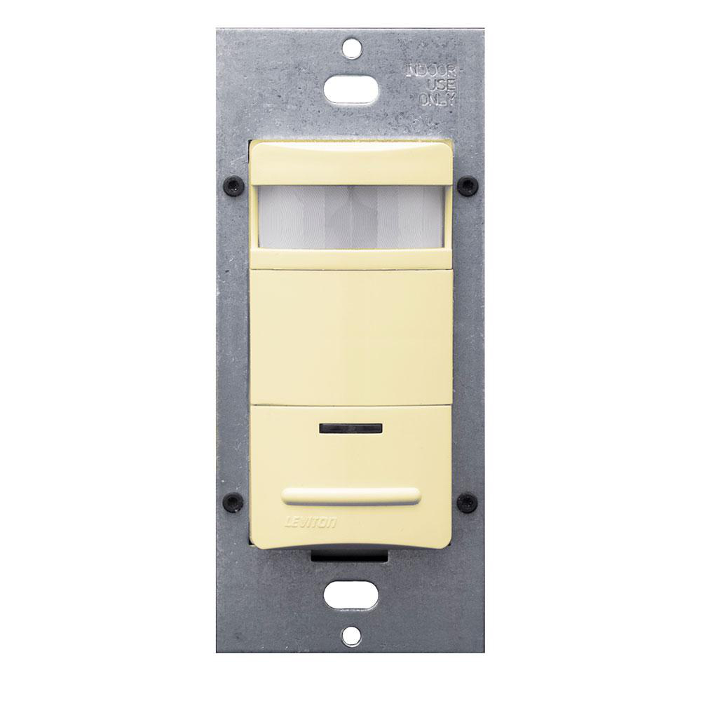 Product image for Occupancy Sensor, PIR, Wall Switch, 1600SF, 120-277V, Ivory, Decora®