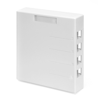 Product image for Housing ABS plastic 4-port white