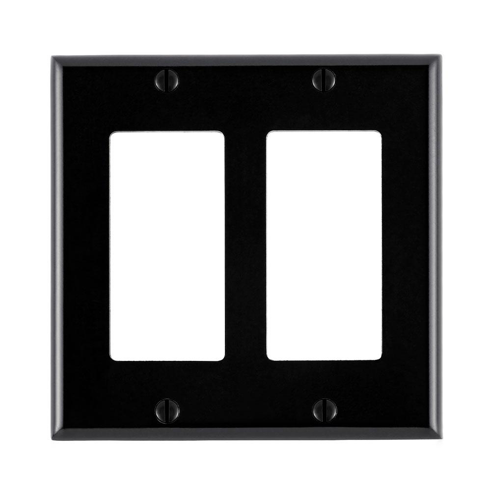 Product image for Wallplate Decora/gfci device mount 2-gang black