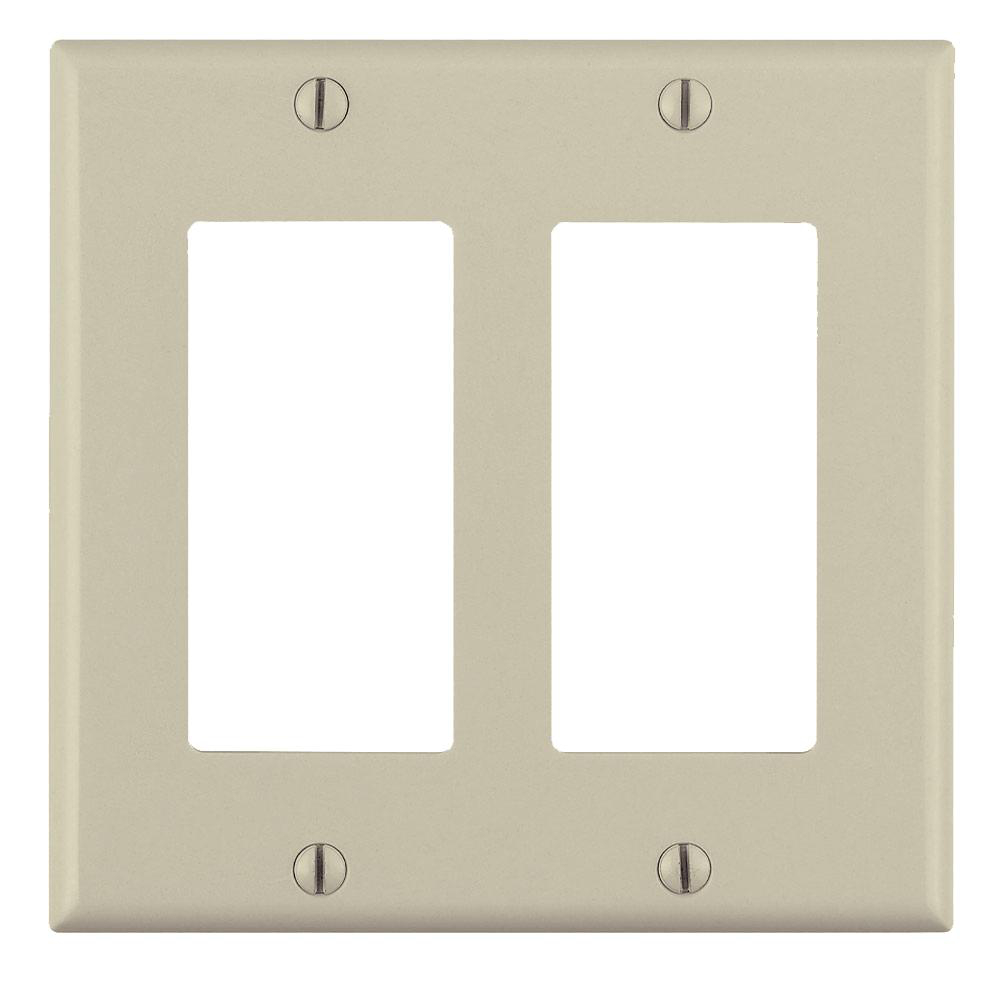 Product image for Cover plate decora 2 gang ivory