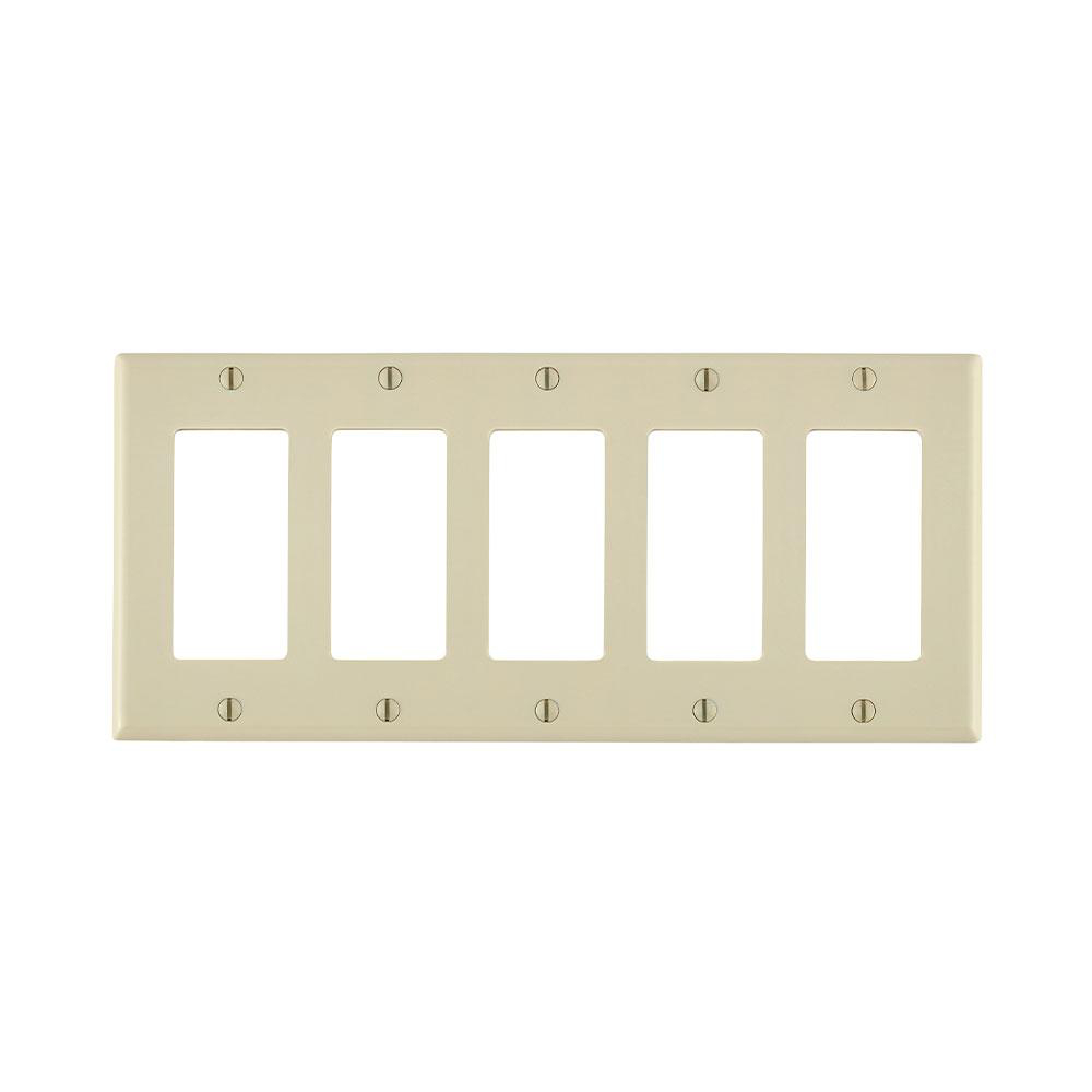 Product image for Cover plate decora 5 gang almlit