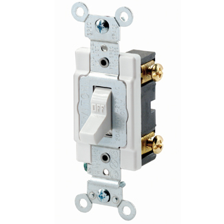 Product image for Switch toggle 1-pole heavy-duty 20A 120/277V white