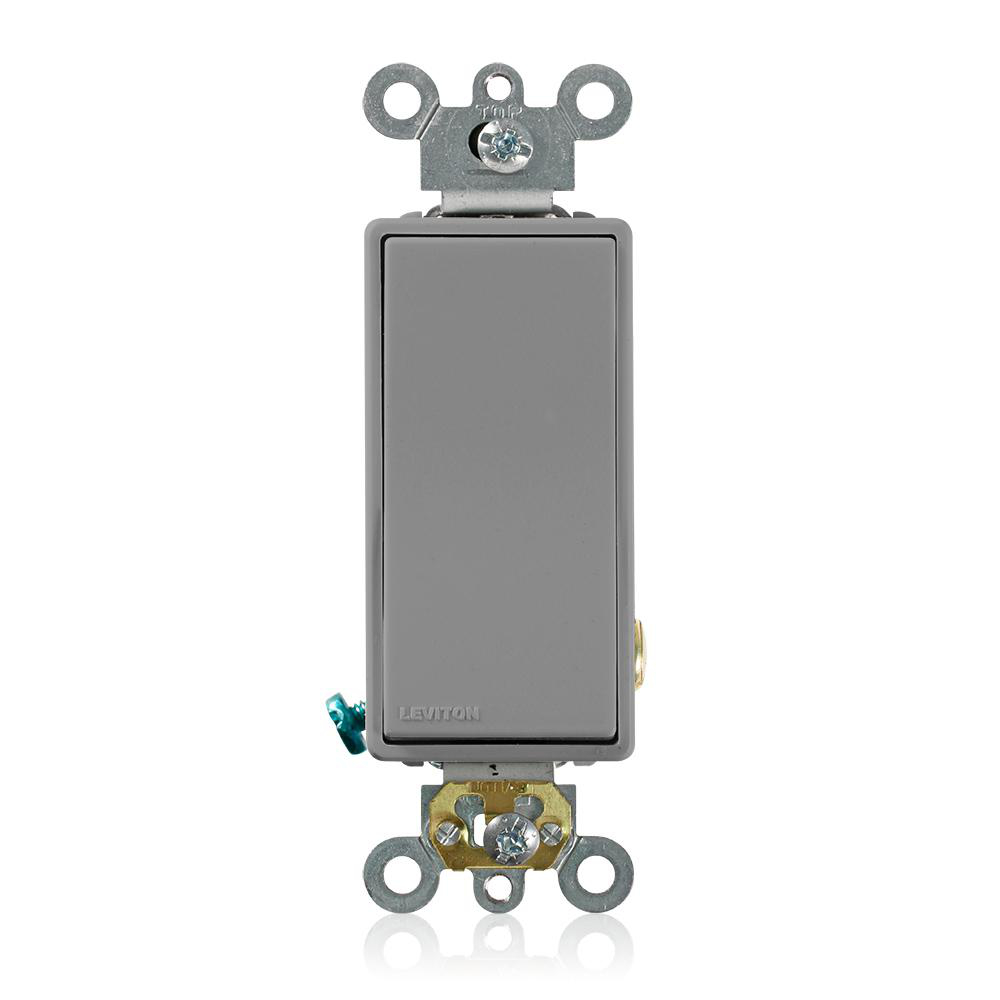 Product image for Switch rocker commercial AC quiet 1-pole 120/277V 20AMP gray