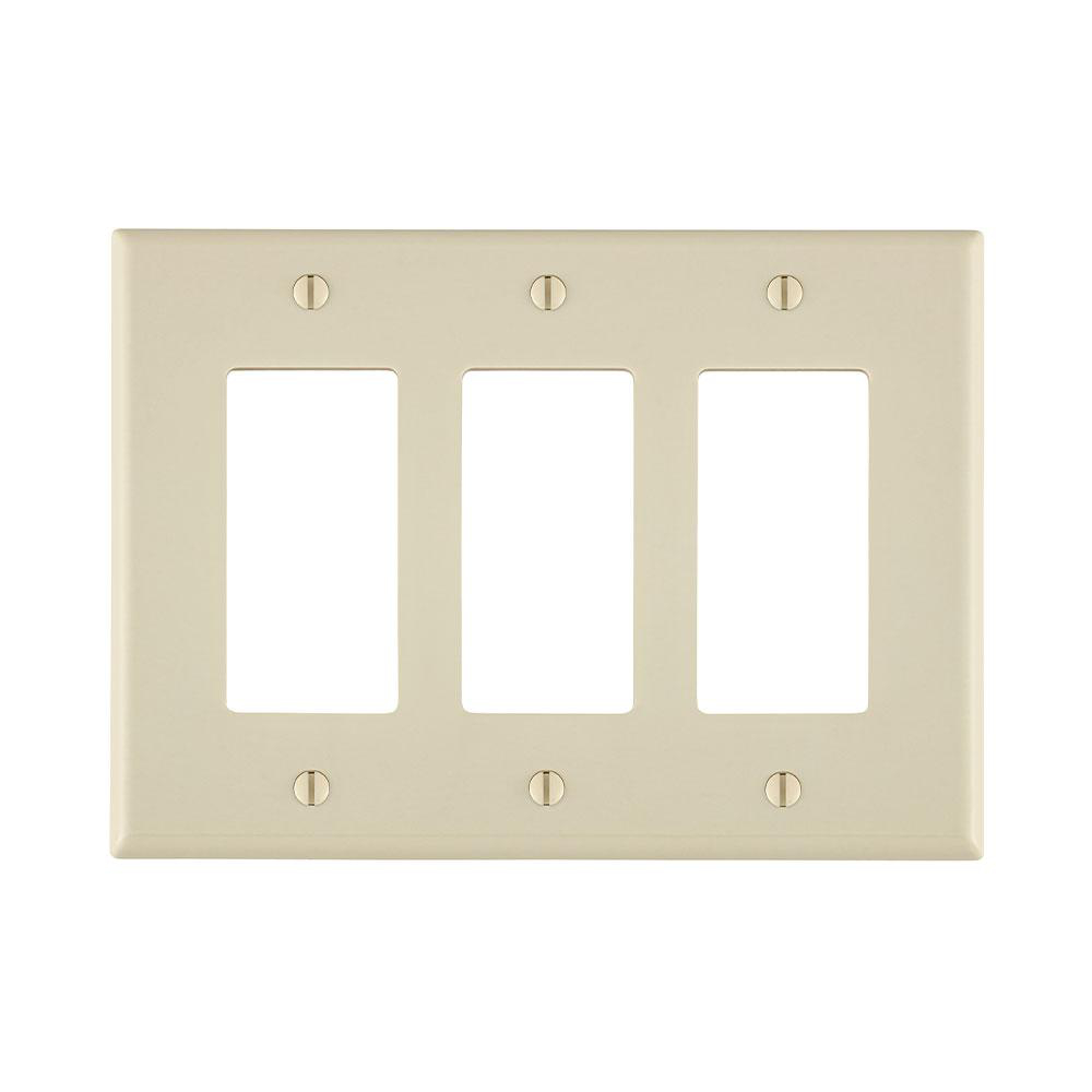 Product image for Cover plate decora 3 gang almlit