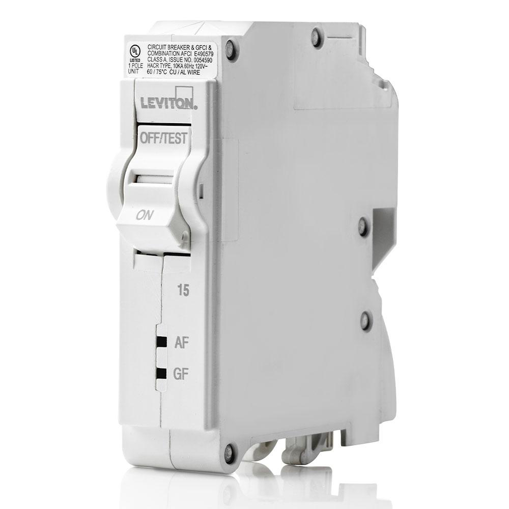 Product image for 15A 1-Pole AFCI/GFCI Hydraulic Magnetic Branch Circuit Breaker