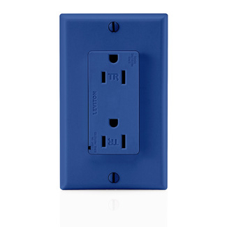 Product image for Receptacle duplex surge protective 15A 125V blue