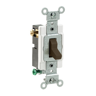 Product image for Switch toggle commercial 3way 120/277V 15A brown