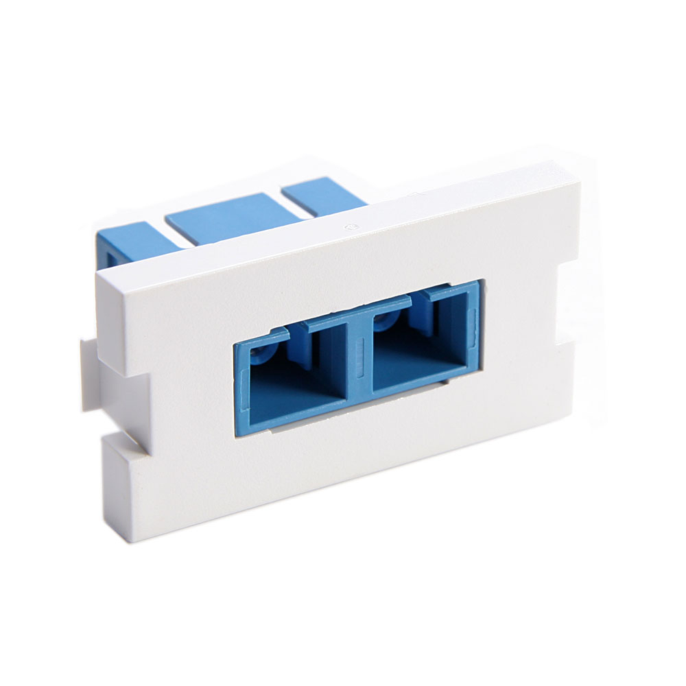 Product image for Insert SC fiber adapter duplex 1 unit high white