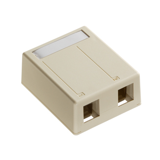 Product image for Housing ABS plastic 2-port ivory