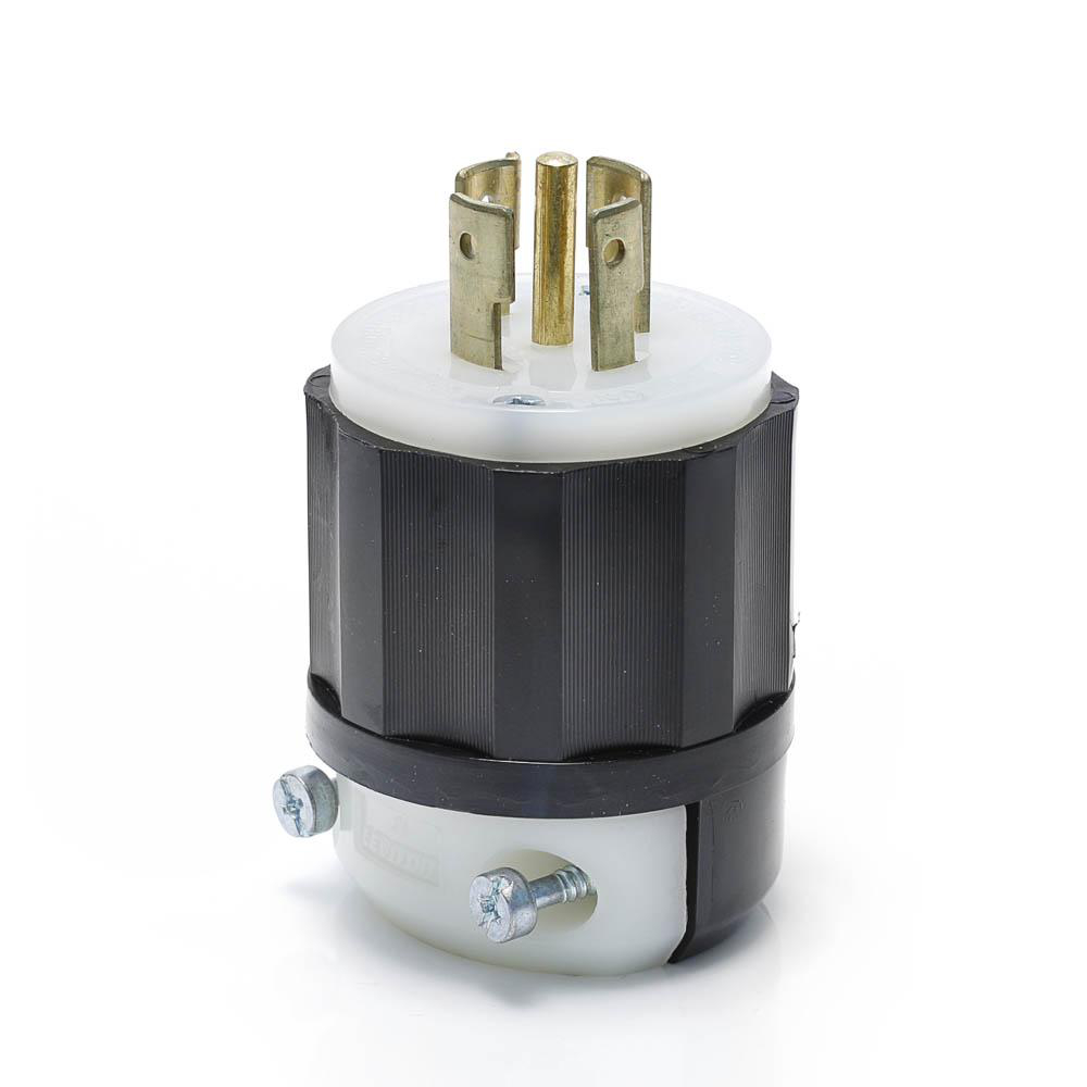 Product image for Plug locking ind grade nyl 4P5W 208V 20A blk/wht