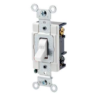 Product image for Switch toggle 3-way 20A 120/277VAC white