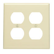 Product image for Wallplate standard 2-gang duplex receptacle thermoplastic orange