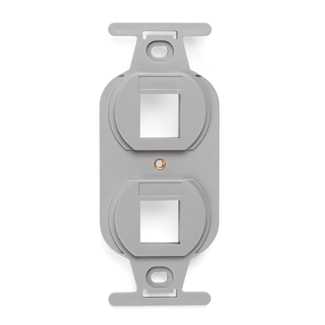 Product image for Insert duplex-106 2-port nylon grey quickport