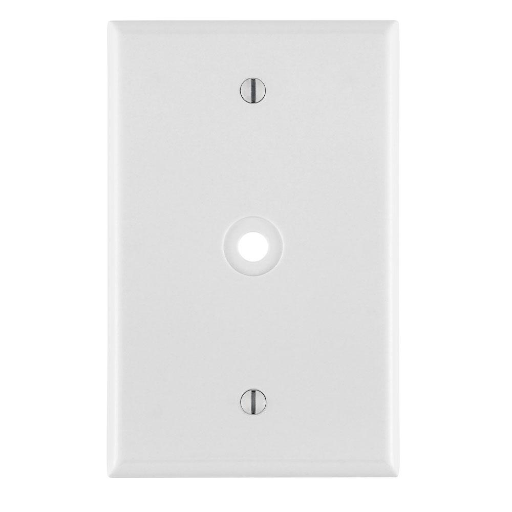 Product image for Wallplate midway 1-gang telephone/cable thermoset white