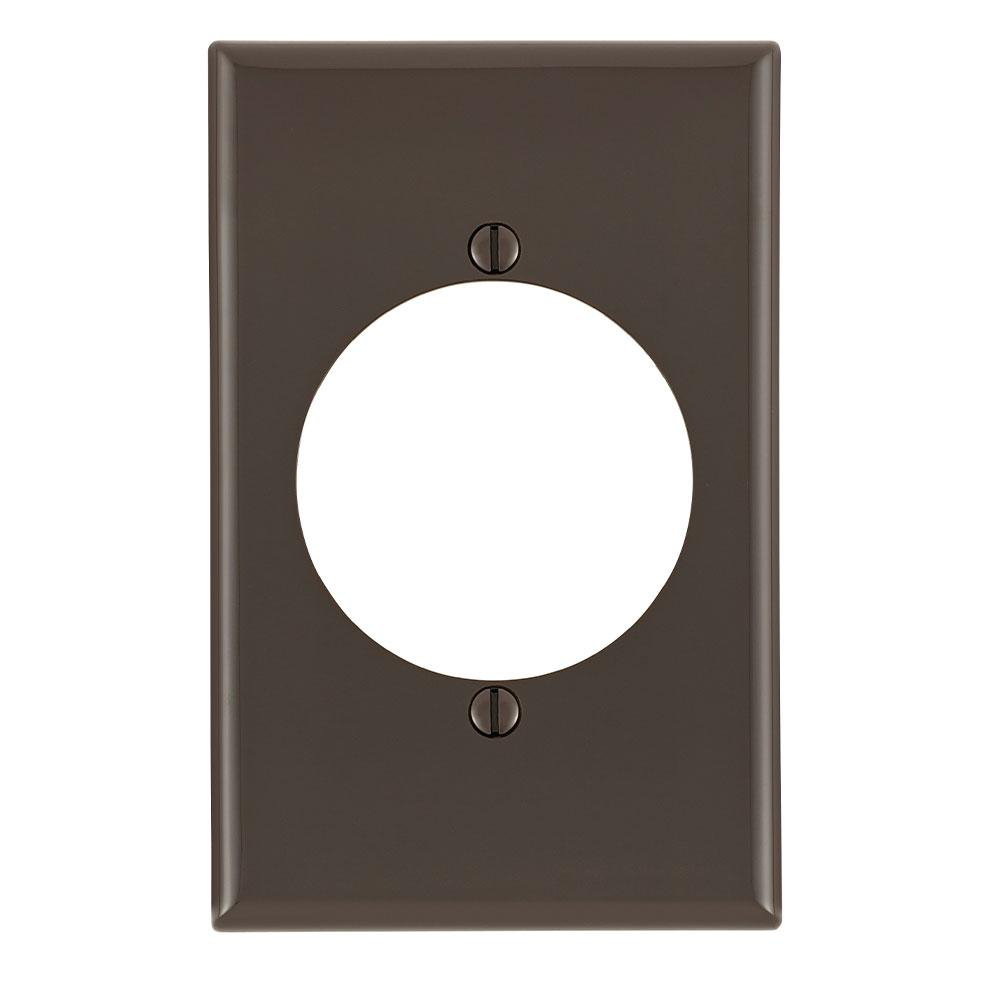 バーニヤです LEVITON 80728 Wallplate midway 1-gang receptacle thermoplastic brown