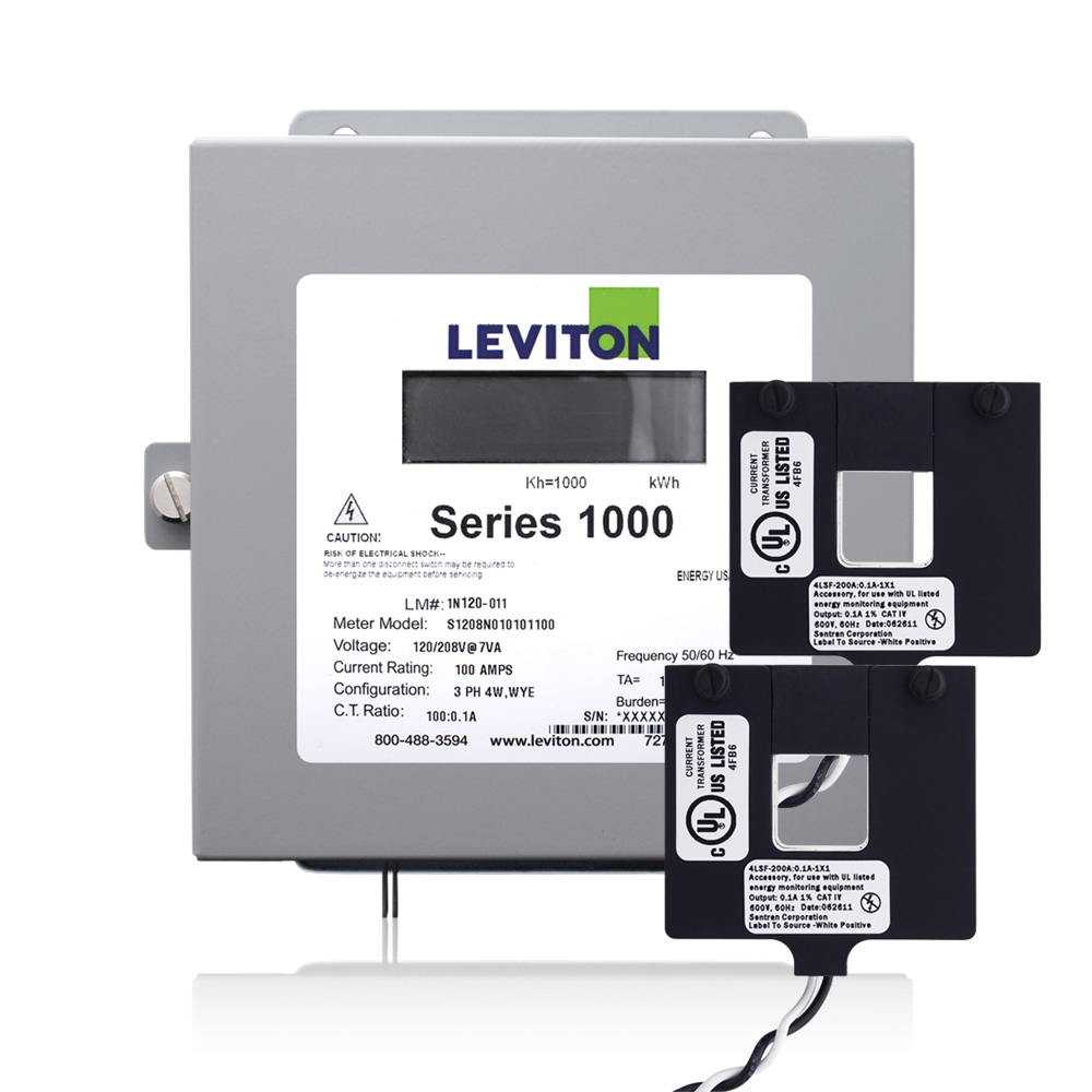 Product image for Submeter, Indoor, 120/240V, 1 Phase 3 Wire, Max 100A, 2 Split Core Current