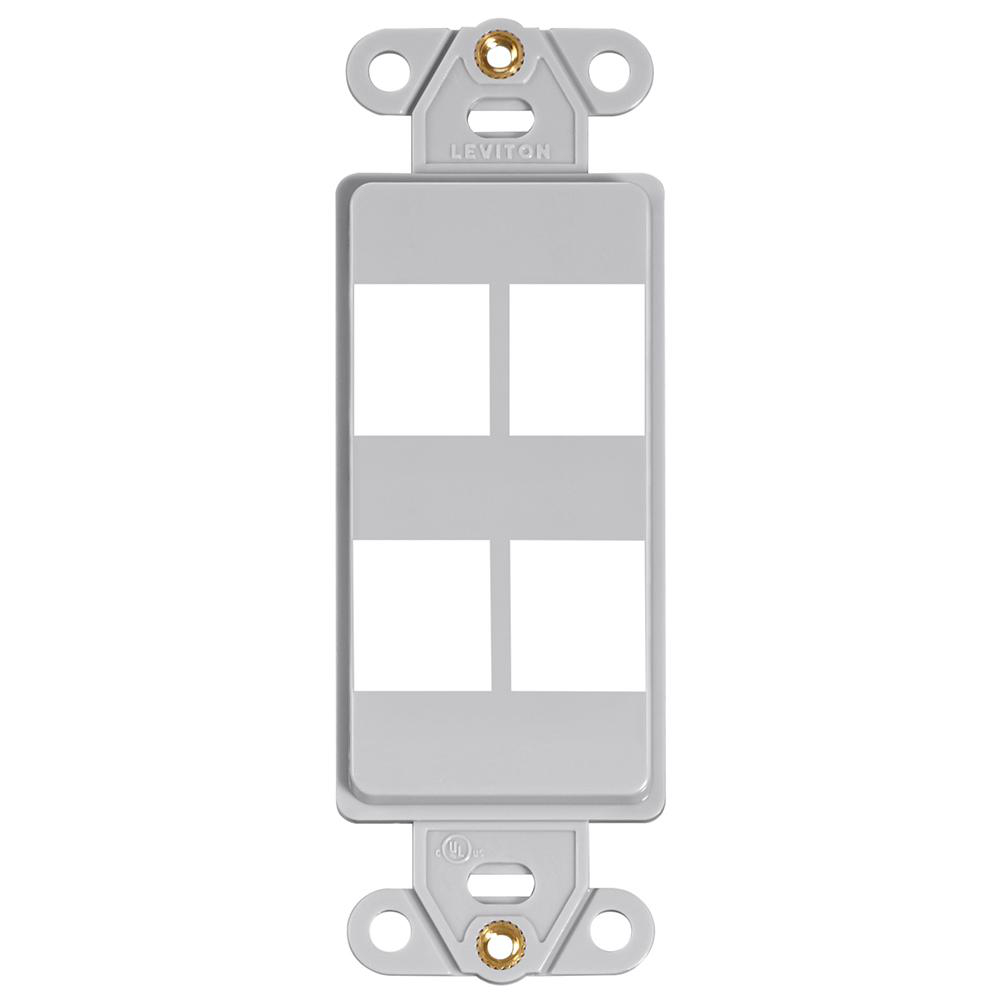 Product image for Insert multimedia Decora 1G 4port nylon grey