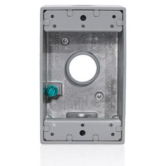 Product image for 1-Gang Weatherproof Box, Aluminum, Gray