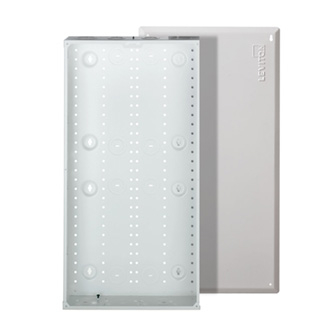 Product image for 28" Structured Media Enclosure and Flush-Mount Cover, Metal, White