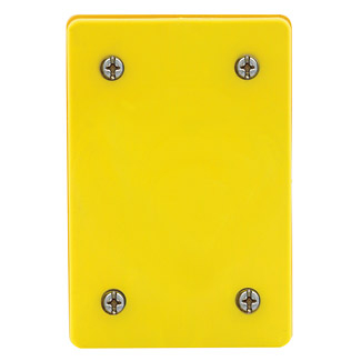 Product image for Plate and gasket receptacle blank yellow