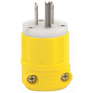 Product image for Plug straight 2P3W 125V 15A white
