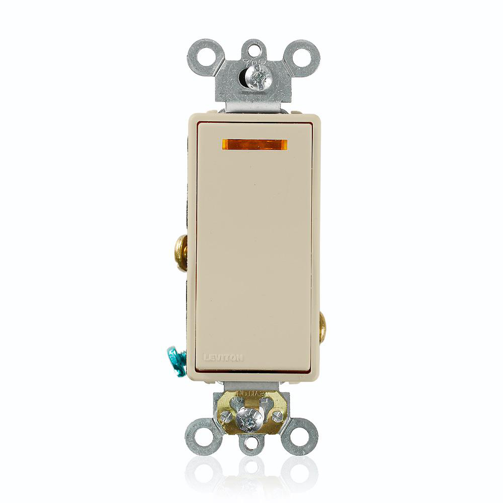 Product image for Switch rocker commercial 1P 120V 20A ivory