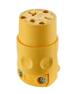 Product image for Connector straight NEMA 6-20R 2-pole 20a 125v