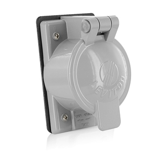 Product image for Cover weather-resistant vertical with lid 1-gang SS grey