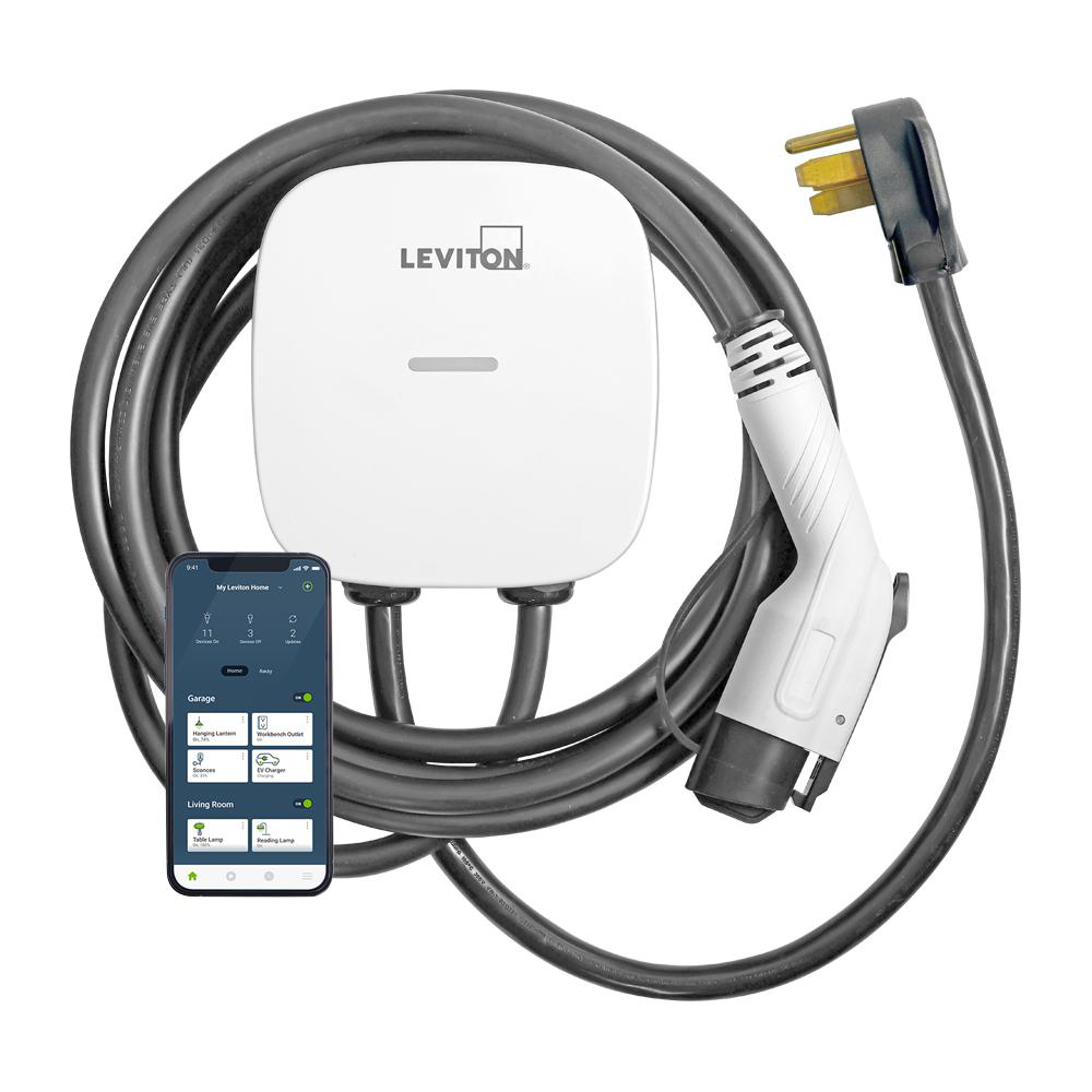 Product image for 40 Amp Level 2 Electric Vehicle Charging Station With Wi-Fi, Works with My