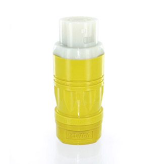 Product image for Connector ground 3P4W 125/250V 50A yellow