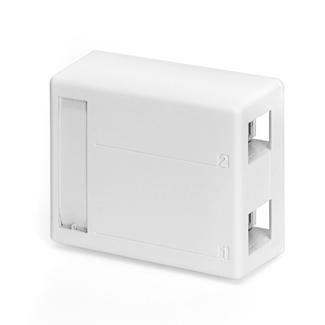 Product image for Housing surface-mount for shielded connector 2-port white