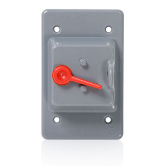 Product image for 1-Gang Weatherproof Cover, Polycarbonate, Gray
