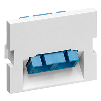 Product image for Insert SC fiber adapter duplex 1.5units high wht