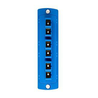 Product image for Adapter plate SC singlemode 6-fiber blue