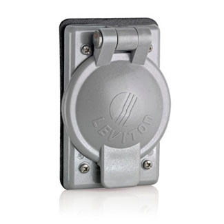 Product image for Cover plate receptacle thermoplastic gray
