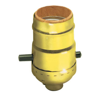 Product image for Lamp holder alum push-through 250V 250W brass