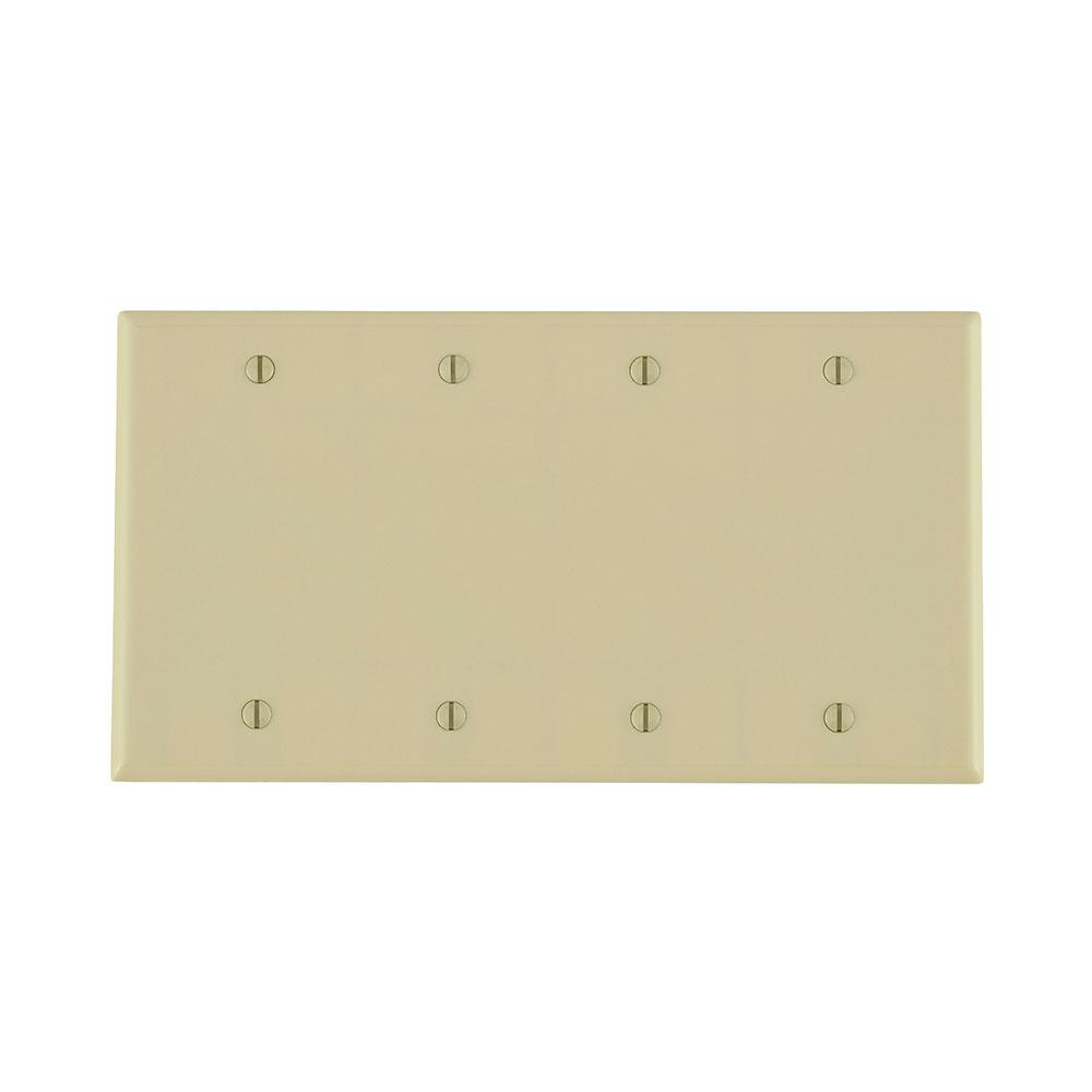 Product image for Wall plate str blank thermoset 4G box mnt Ivo