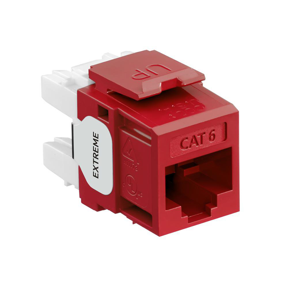 Product image for Connector Cat6+ utp red extreme