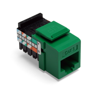 Product image for Connector QuickPort Cat5 green