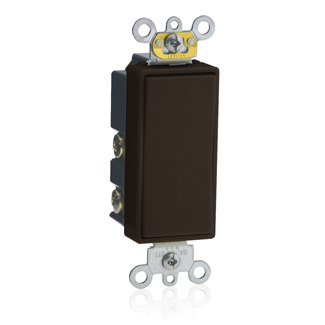 Product image for Switch rocker commercial AC quiet 1-pole 2throw 120/277V 15AMP brown