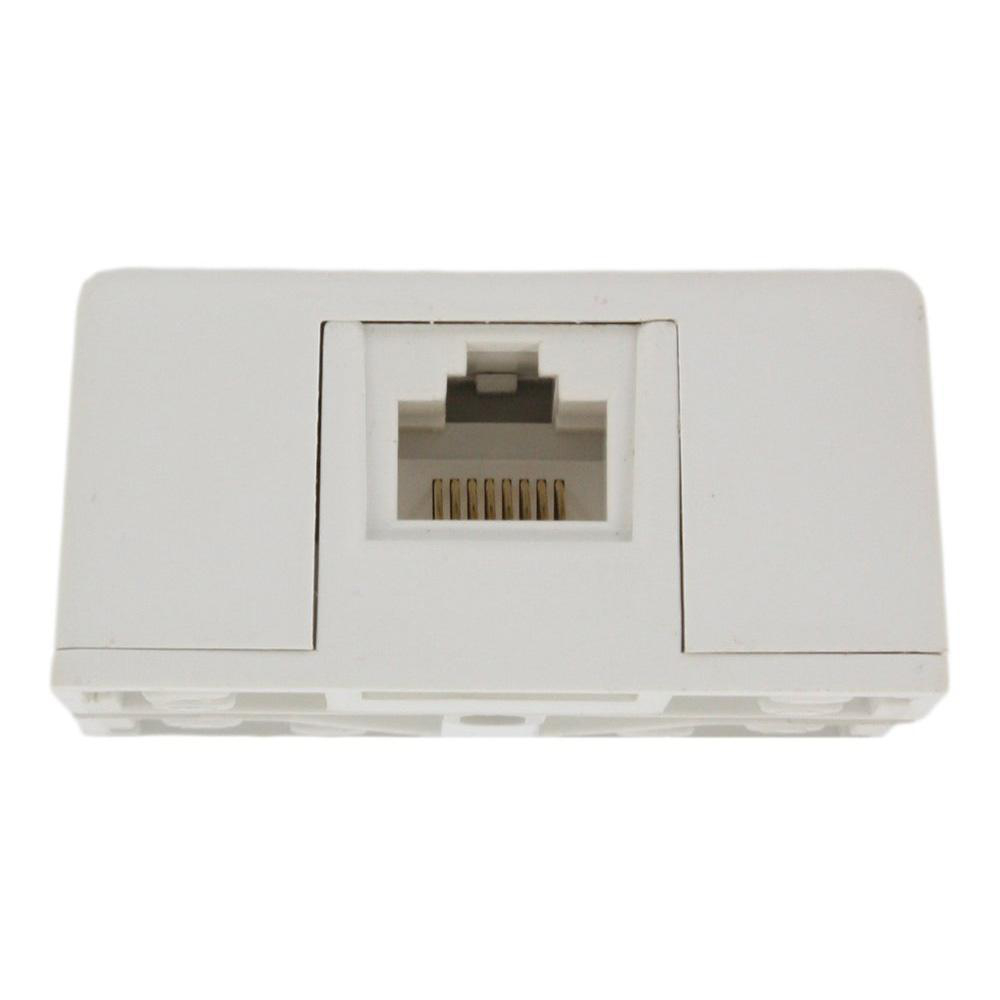 Product image for Plate wall telephone jack 8P8C white