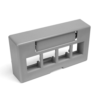 Product image for Faceplate modular furniture ext depth 4port grey