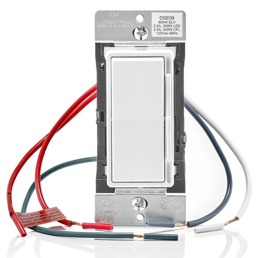 Product image for Decora Slide Dimmer Switch for Electronic Low Voltage and Dimmable LED Bulbs