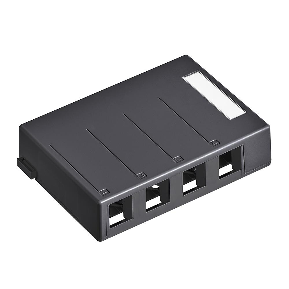 Product image for Housing surface mount plst 4 port blk quickport