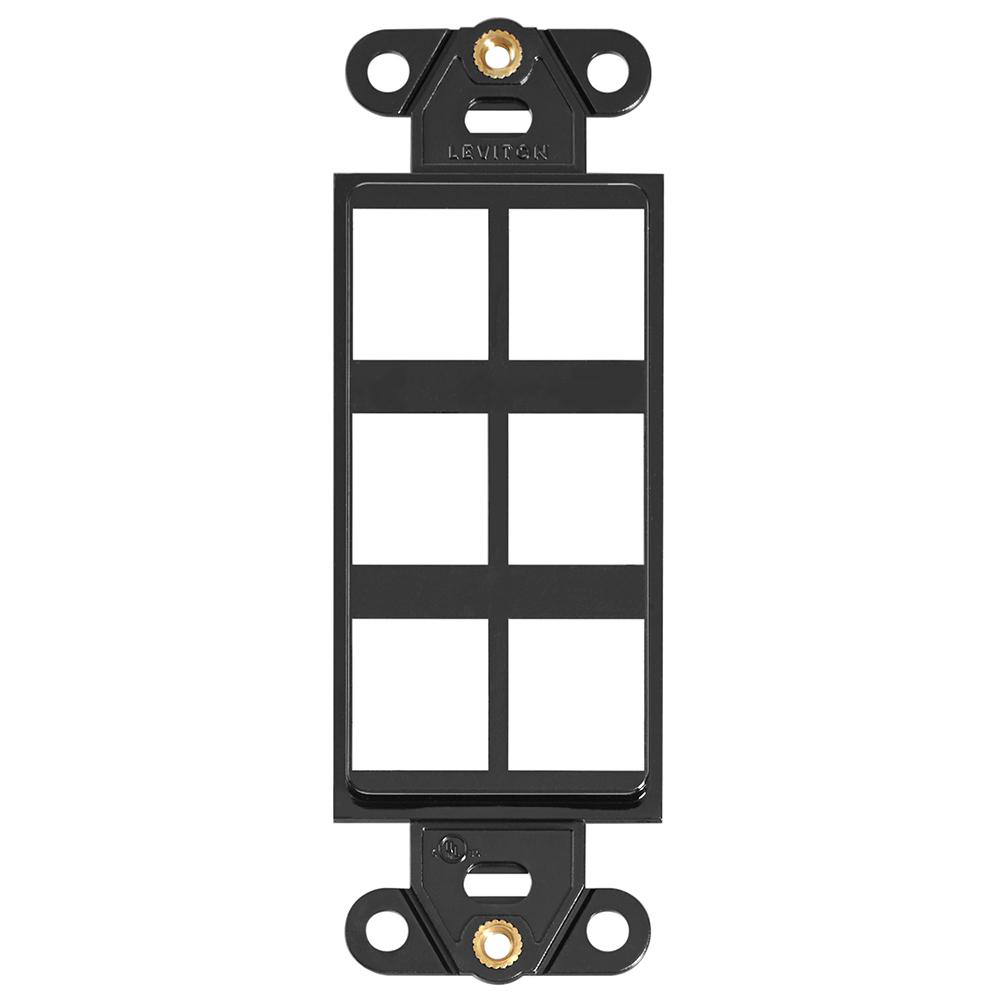 Product image for Insert multimedia Decora 1G 6port nylon black