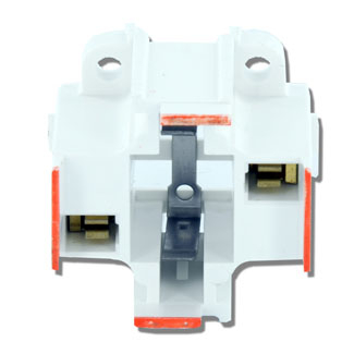 Product image for Holder lamp fluorescent snap-in G24d-3 75W 600V orange