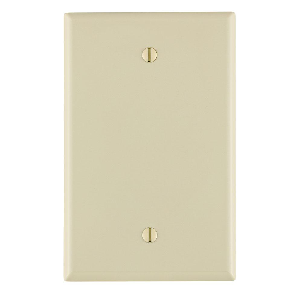 Product image for Wallplate midway 1-gang blank thermoplastic light almond
