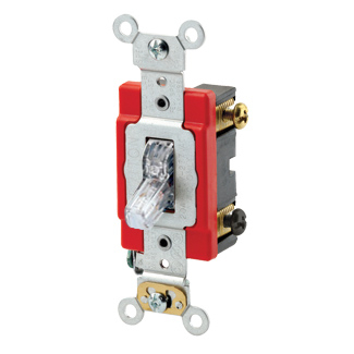 Product image for Switch toggle pilot light 2P 120V 20A clear