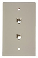 Leviton 6-Position 4-Conductor Screw Terminals Telephone Wall Jack Ivory P268748