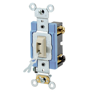 Product image for Switch toggle tamper-resistant 3-way 15A 120/277VAC ivory